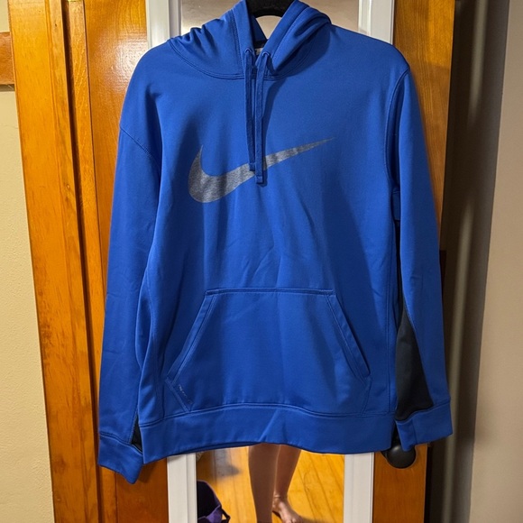 Nike Royal Blue Hoodie with Metallic Logo - Picture 1 of 6